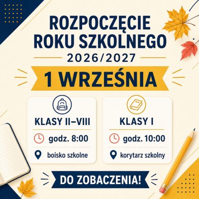 Rozpoczęcie roku szkolnego 2026/2027