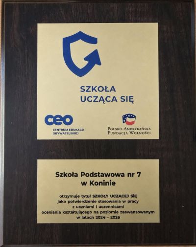 SIÓDEMKA w gronie Szkół Uczących Się!